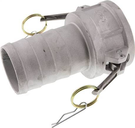 [F23RM] Acoplamiento de aluminio Camlock DN 60 (2 1/2'') Pilar de manguera (63 mm) Tipo C MIL-C-27487
