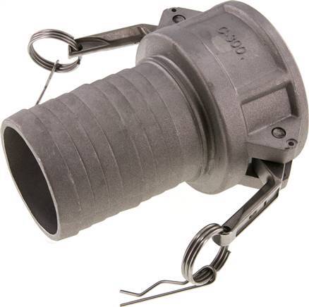 [F23RN] Acoplamiento de aluminio Camlock DN 75 (3'') Pilar de manguera (75 mm) Tipo C MIL-C-27487