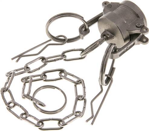 [F23RS] Tapón de acoplamiento de acero inoxidable Camlock DN 15 (1/2'') Tipo DC MIL-C-27487