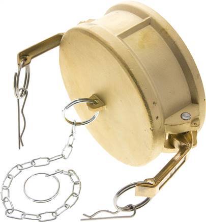 [F23SM] Tapa de extremo de acoplamiento de latón Camlock DN 90 (4'') Tipo DC MIL-C-27487