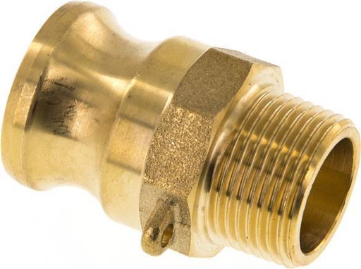 [F23TP] Camlock DN 20 (3/4'') Brass Coupling R 3/4'' Male Thread Type F MIL-C-27487