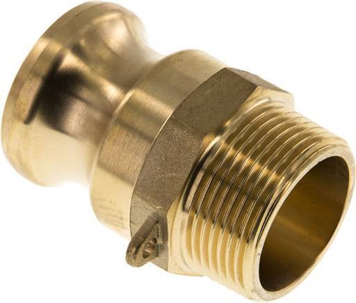 [F23TR] Camlock DN 32 (1 1/4'') Brass Coupling R 1 1/4'' Male Thread Type F MIL-C-27487