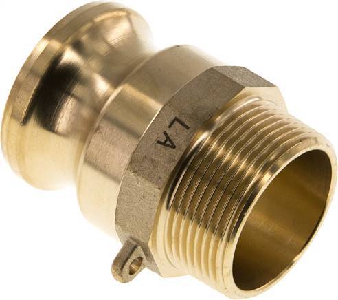 [F23TS] Acoplamiento de latón Camlock DN 40 (1 1/2'') R 1 1/2'' Rosca Macho Tipo F MIL-C-27487