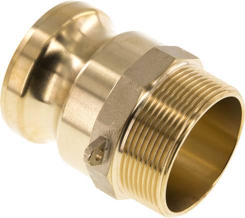 [F23TT] Camlock DN 50 (2'') Brass Coupling R 2'' Male Thread Type F MIL-C-27487