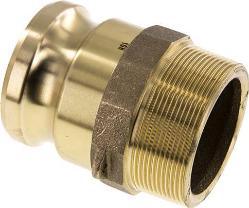 [F23TU] Camlock DN 60 (2 1/2'') Brass Coupling R 2 1/2'' Male Thread Type F MIL-C-27487