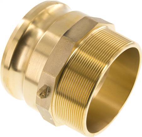 [F23TW] Camlock DN 90 (4'') Brass Coupling R 4'' Male Thread Type F MIL-C-27487