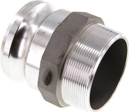 [F23U7] Accouplement Camlock DN 75 (3'') en aluminium R 3'' à filetage mâle Type F MIL-C-27487