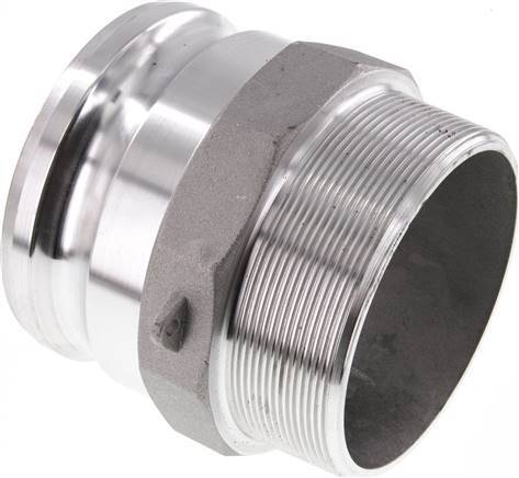 [F23U8] Camlock DN 90 (4'') Aluminium Coupling R 4'' Male Thread Type F MIL-C-27487
