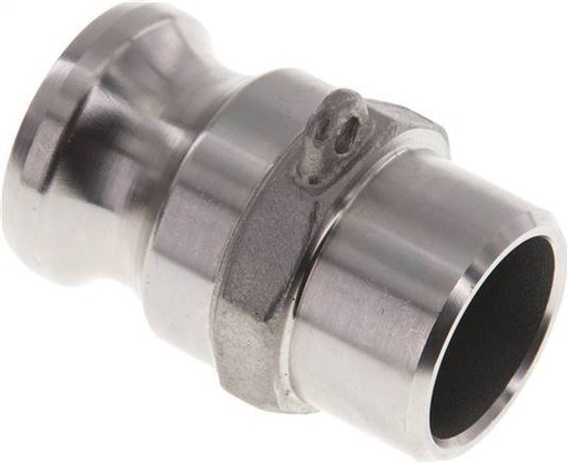[F23UD] Acoplamiento de acero inoxidable Camlock DN 25 (1'') Extremo para soldar (33,7 mm) Tipo F (AS) MIL-C-27487
