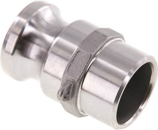[F23UE] Camlock DN 32 (1 1/4'') Stainless Steel Coupling Weld End (42.4 mm) Type F (AS) MIL-C-27487