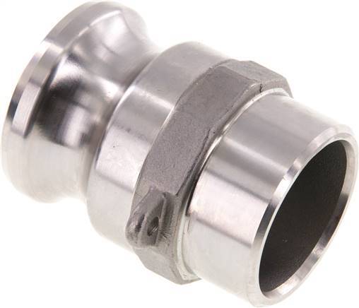 [F23UF] Acoplamiento de acero inoxidable Camlock DN 40 (1 1/2'') Extremo para soldar (48,3 mm) Tipo F (AS) MIL-C-27487