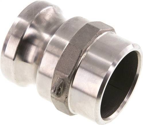 [F23UG] Acoplamiento de acero inoxidable Camlock DN 50 (2'') Extremo para soldar (60,3 mm) Tipo F (AS) MIL-C-27487