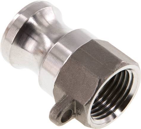 [F23UM] Acoplamiento de acero inoxidable Camlock DN 15 (1/2'') Rp 1/2'' Rosca Hembra Tipo A MIL-C-27487