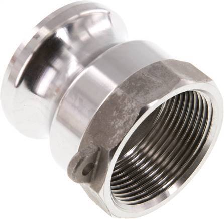 [F23UR] Accouplement Camlock DN 40 (1 1/2'') en acier inoxydable R 1 1/2'' à filetage mâle Type B MIL-C-27487