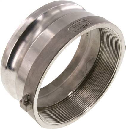 [F23UW] Acoplamiento de acero inoxidable Camlock DN 120 (5'') Rp 5'' Rosca Hembra Tipo A MIL-C-27487