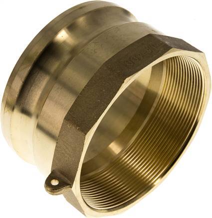 [F23VG] Acoplamiento de latón Camlock DN 90 (4'') Rosca hembra de 4'' Tipo A MIL-C-27487