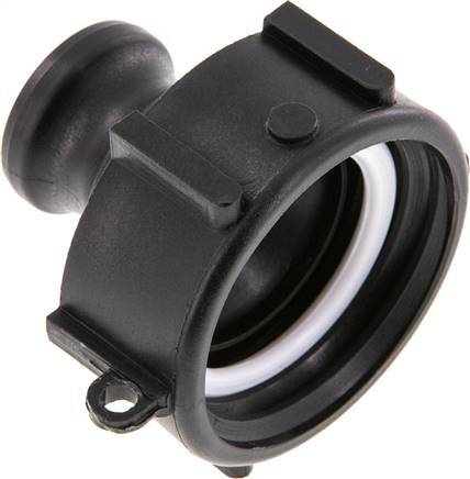 [F23VW] Camlock DN 25 (1'') Polypropylene Coupling S 60 x 6 IBC Connector Type A MIL-C-27487