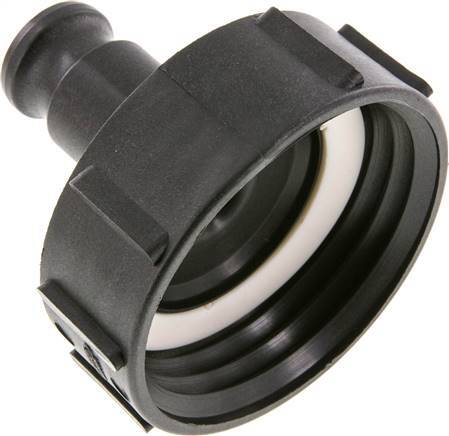[F23VX] Camlock DN 25 (1'') Polypropylene Coupling S 100 x 8 IBC Connector Type A MIL-C-27487
