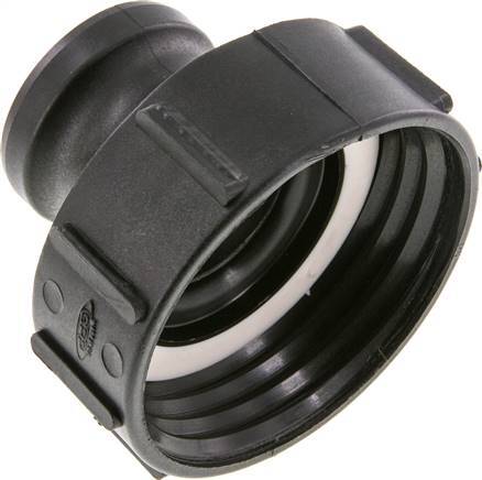 [F23VZ] Acoplamiento de polipropileno Camlock DN 50 (2'') S 100 x 8 Conector IBC Tipo A MIL-C-27487