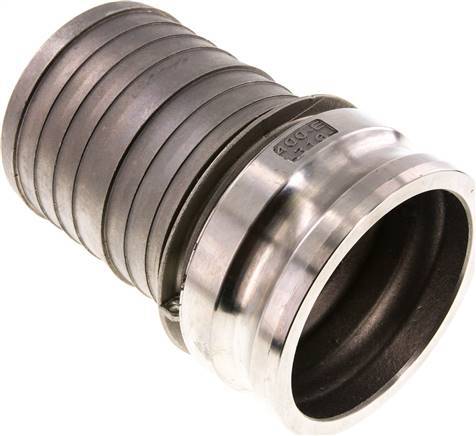 [F23WA] Camlock DN 90 (4'') Stainless Steel Coupling Hose Pillar (100 mm) Type E MIL-C-27487
