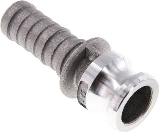 [F23WZ] Acoplamiento de aluminio Camlock DN 20 (3/4'') Pilar de manguera (19 mm) Tipo E MIL-C-27487