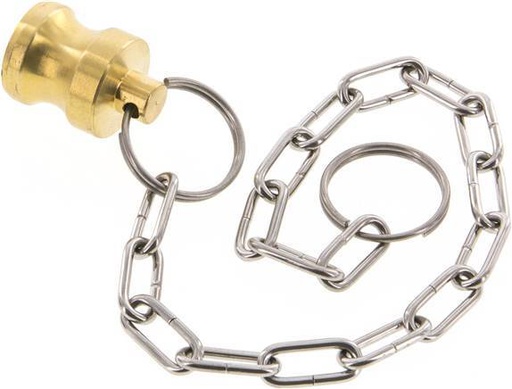[F23XW] Camlock DN 15 (1/2'') Brass Coupling Plug Type DP MIL-C-27487