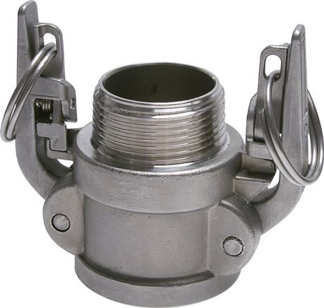 [F23YP] Camlock DN 50 (2'') Stainless Steel Safety Coupling R 2'' Male Thread Type B MIL-C-27487