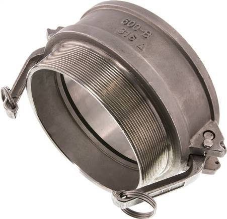 [F23YT] Camlock DN 140 (6'') Stainless Steel Safety Coupling R 6'' Male Thread Type B MIL-C-27487