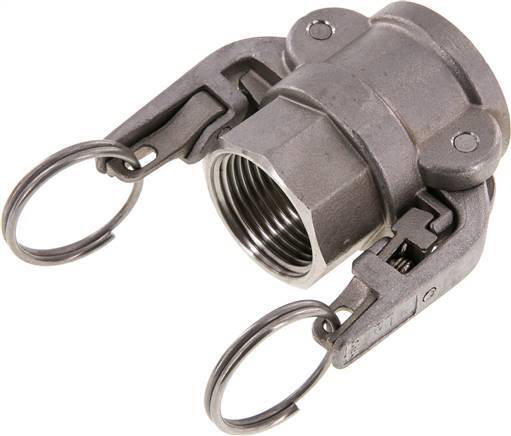 [F23YU] Acoplamiento de seguridad Camlock DN 25 (1'') de acero inoxidable Rp 1'' rosca hembra tipo D MIL-C-27487