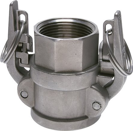 [F23YV] Camlock DN 32 (1 1/4'') Stainless Steel Safety Coupling Rp 1 1/4'' Female Thread Type D MIL-C-27487
