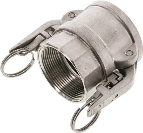 [F23YX] Camlock DN 50 (2'') Stainless Steel Safety Coupling Rp 2'' Female Thread Type D MIL-C-27487
