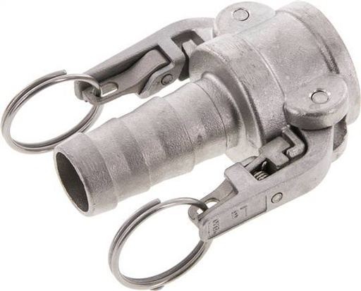 [F23Z4] Camlock DN 25 (1'') Stainless Steel Safety Coupling Hose Pillar (25 mm) Type C MIL-C-27487