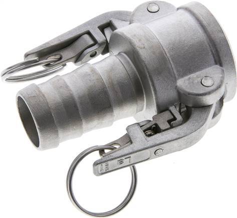 [F23Z5] Raccord de sécurité Camlock DN 32 (1 1/4'') en acier inoxydable Pilier de tuyau (32 mm) Type C MIL-C-27487