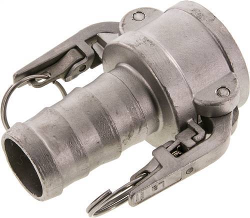 [F23Z6] Camlock DN 40 (1 1/2'') Veiligheid Koppeling RVS met slangpilaar (38 mm) Type C MIL-C-27487