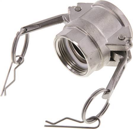 [F23ZP] Acoplamiento de acero inoxidable Camlock DN 32 (1 1/4'') G 1 1/4'' Rosca hembra Tipo D EN 14420-7 (DIN 2828)
