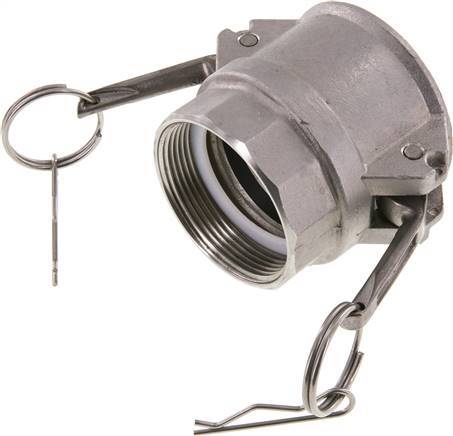[F23ZR] Acoplamiento de acero inoxidable Camlock DN 50 (2'') G 2'' Rosca hembra Tipo D EN 14420-7 (DIN 2828)