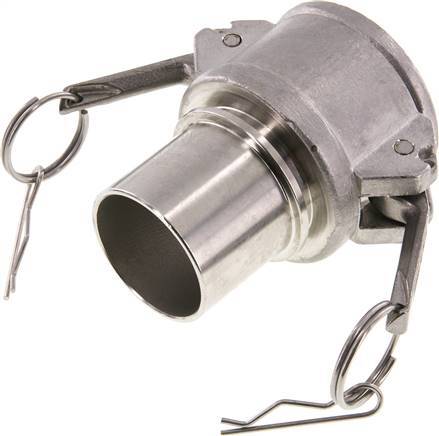 [F23ZZ] Raccord Camlock DN 50 (2'') en acier inoxydable Pilier de tuyau (50 mm) Type C EN 14420-7 (DIN 2828)