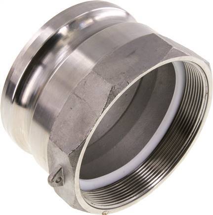 [F242C] Acoplamiento de acero inoxidable Camlock DN 90 (4'') G 4'' Rosca hembra Tipo A EN 14420-7 (DIN 2828)