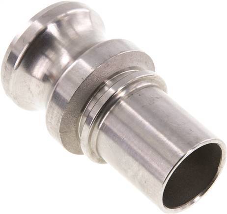 [F242F] Acoplamiento de acero inoxidable Camlock DN 32 (1 1/4'') Pilar de manguera (32 mm) Tipo E EN 14420-7 (DIN 2828)