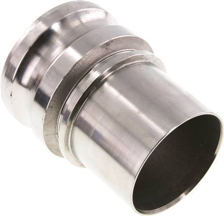 [F242K] Acoplamiento de acero inoxidable Camlock DN 75 (3'') Pilar de manguera (75 mm) Tipo E EN 14420-7 (DIN 2828)