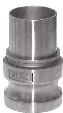 [F242M] Raccord Camlock DN 90 (4'') en acier inoxydable Pilier de tuyau (100 mm) Type E EN 14420-7 (DIN 2828)