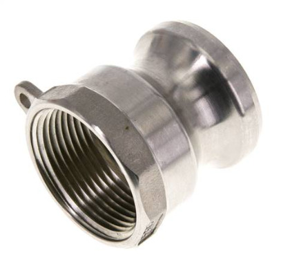 [F24S7] Acoplamiento de acero inoxidable Camlock DN 15 (1/2'') Rosca NPT hembra de 1/2'' Tipo A MIL-C-27487