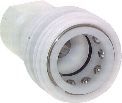 [F22VG] POM DN 6.3 Hydraulic Coupling Socket G 1/4 inch Female Threads ISO 7241-1 B