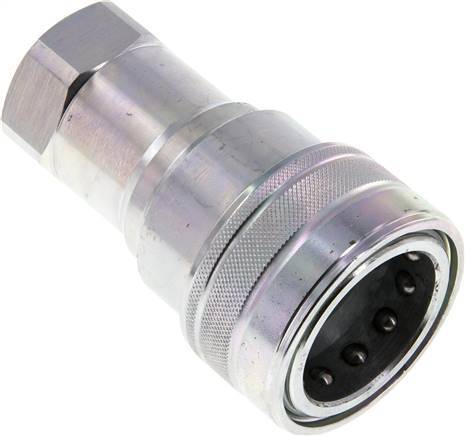 [F22VZ] Steel DN 25 Hydraulic Coupling Socket G 1 inch Female Threads ISO 7241-1 B D 37.8mm