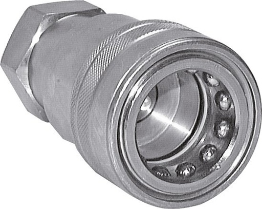 [F22W2] Acier Coupleur hydraulique DN 40 Embout G 1 1/4 pouce filetage femelle ISO 7241-1 B D 44.5mm