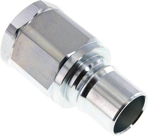 [F22WC] Steel DN 40 Hydraulic Coupling Plug G 1 1/2 inch Female Threads ISO 7241-1 B D 44.5mm