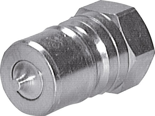 [F22WD] Acero DN 50 Acoplamiento hidráulico Enchufe G 2 pulgadas rosca hembra ISO 7241-1 B D 63,2mm