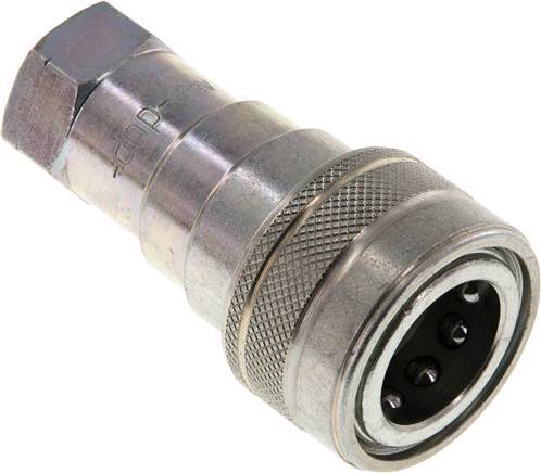 [F22WG] Steel DN 10 Hydraulic Coupling Socket 3/8 inch Female NPT Threads ISO 7241-1 B D 19.1mm