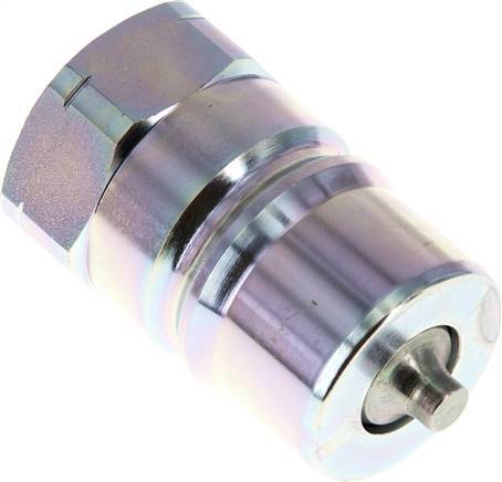 [F22WV] Steel DN 25 Hydraulic Coupling Plug 1 inch Female NPT Threads ISO 7241-1 B D 37.8mm