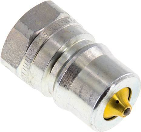 [F22X3] Acero DN 12.5 Acoplamiento hidráulico Enchufe G 1/2 pulgadas rosca hembra Eliminador de presión ISO 7241-1 B D 23.5mm